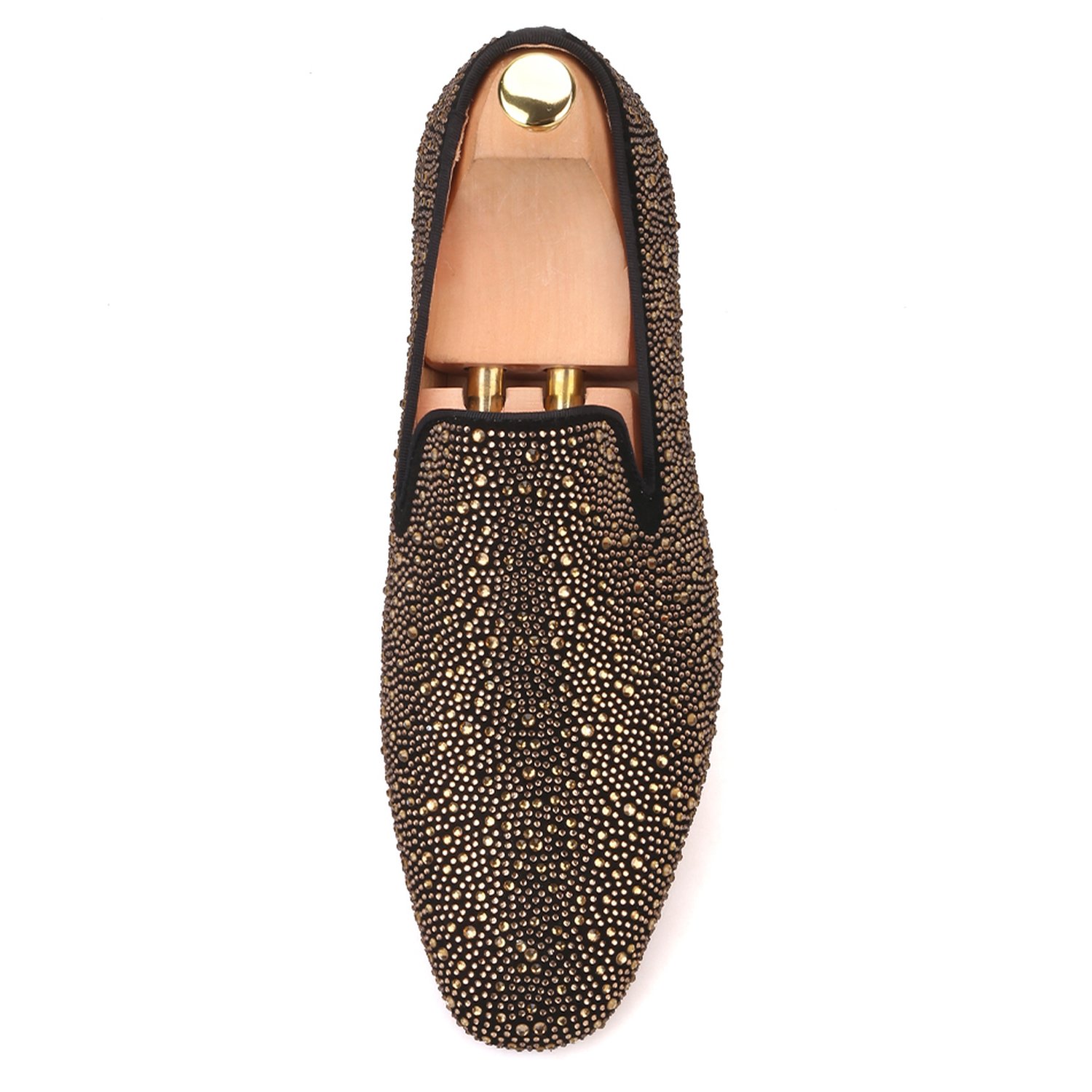 Gold Loafer Leboeuf Rhinestone Flat - Image 4