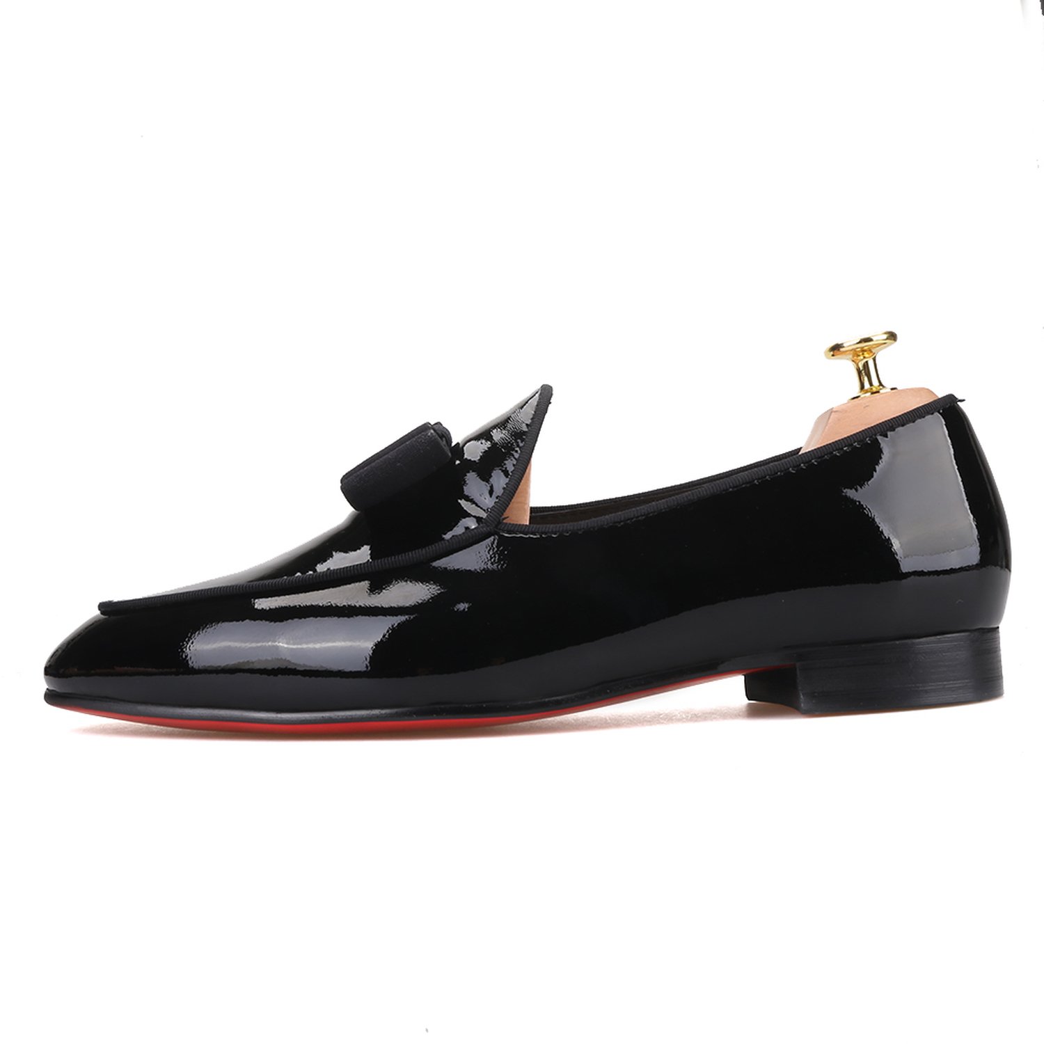 Black Patent Bowtie Tuxedo Flat - Image 4