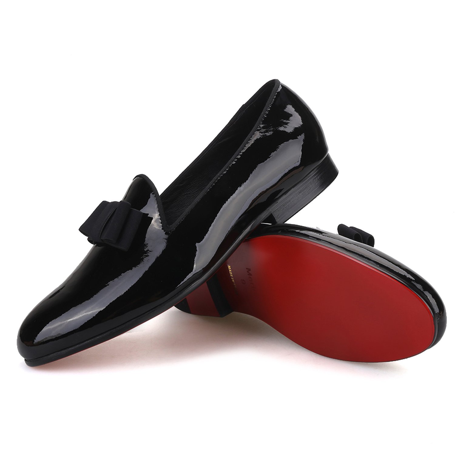 Black Patent Leather Bowtie Formal Flat - Image 2