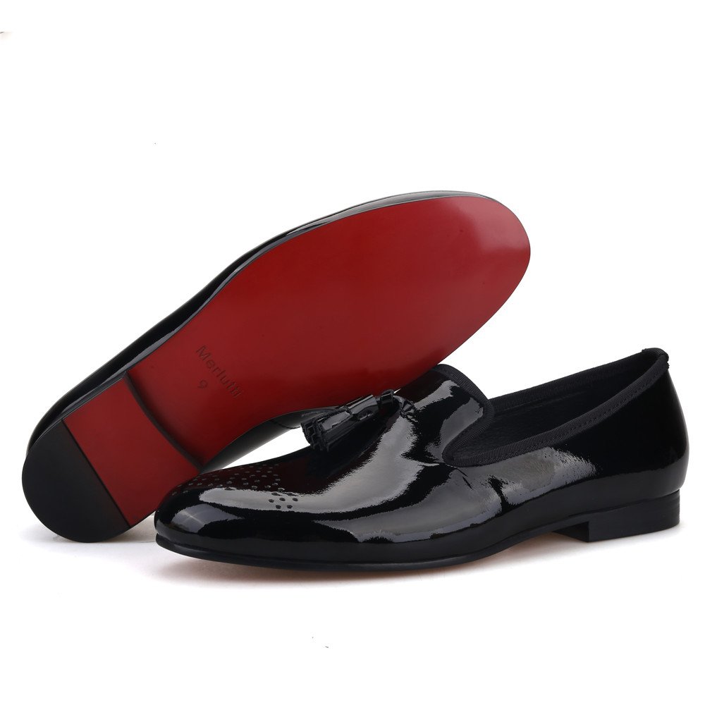 Black Patent Leather Black Tassel - Image 5