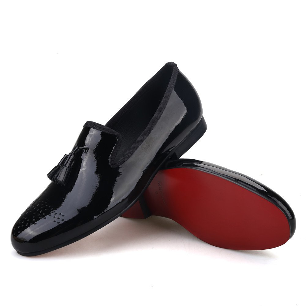 Black Patent Leather Black Tassel - Image 2