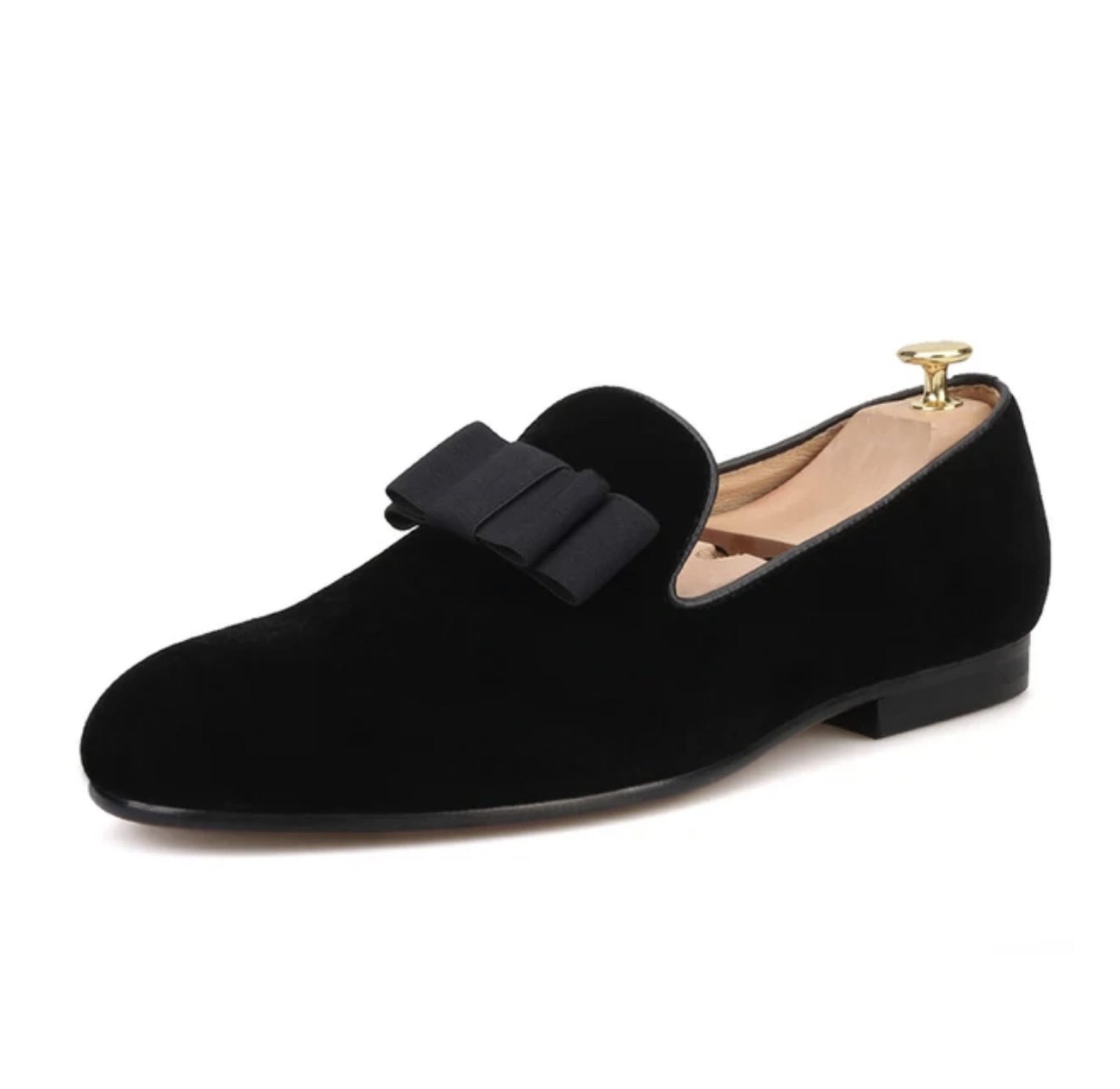 Black Velvet Black Bowtie Loafer