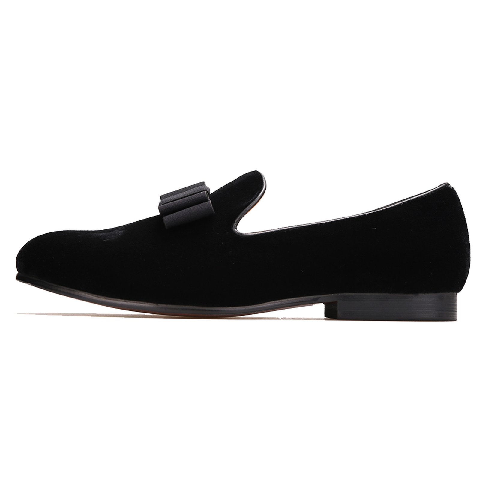 Black Velvet Black Bowtie Loafer