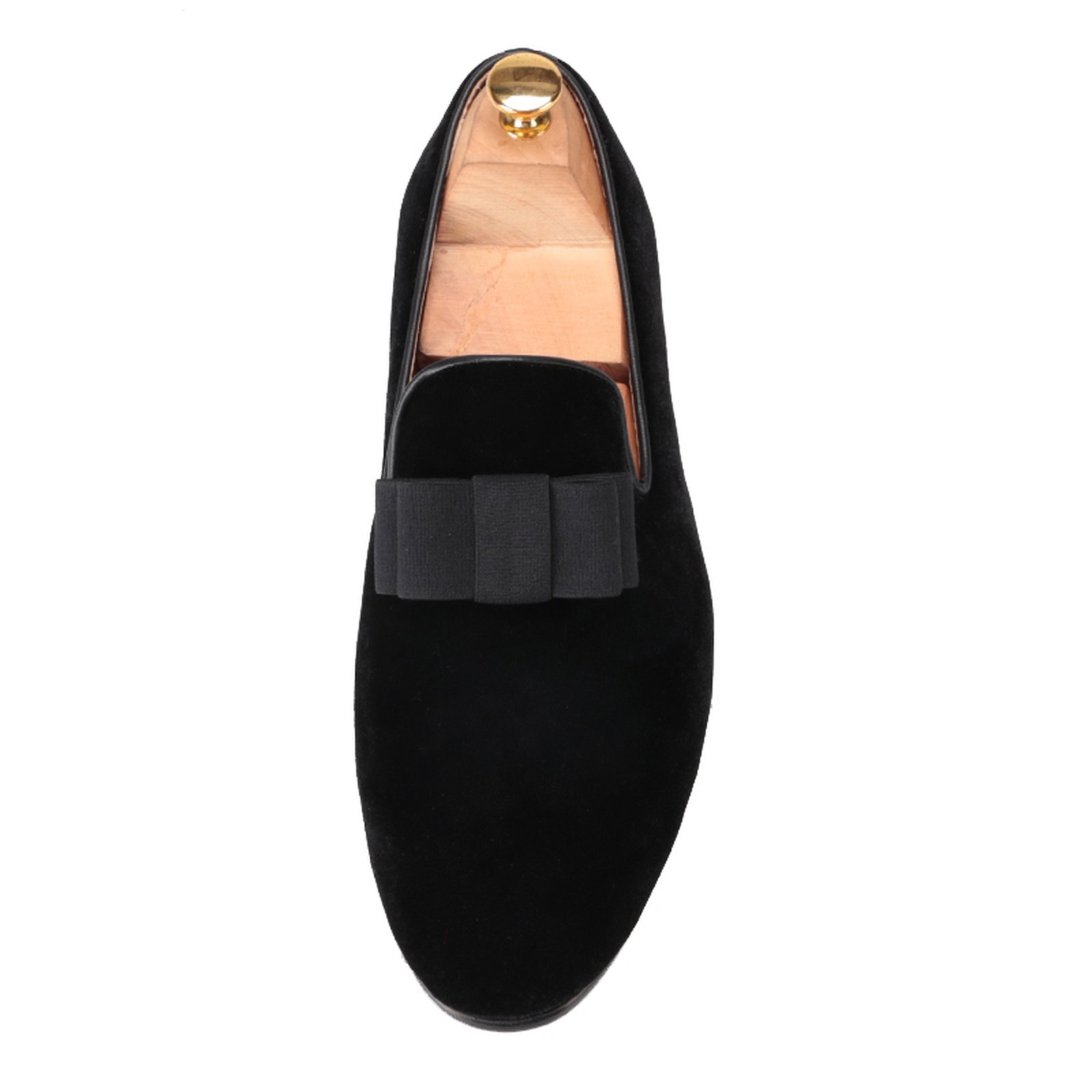 Black Velvet Black Bowtie Loafer
