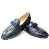 Blue Patent Belgian Bowtie Formal Loafer
