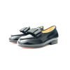 Black Belgian Kids Leather Bowtie Loafer