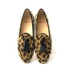 Belgian Leopard Print Tassel Loafers