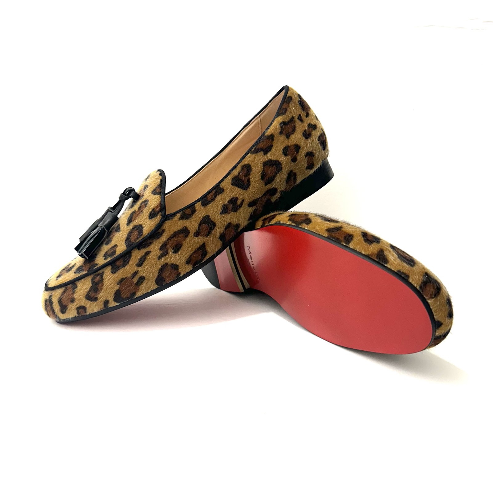 Belgian Leopard Print Tassel Loafers Merlutti
